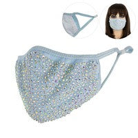 Load image into Gallery viewer, Fashion Bling Rhinestone Mask
