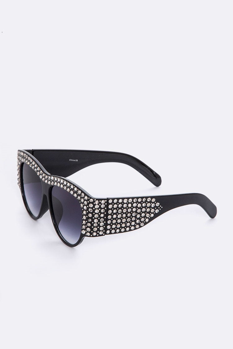 Crystal Accent Designer Sunglasses